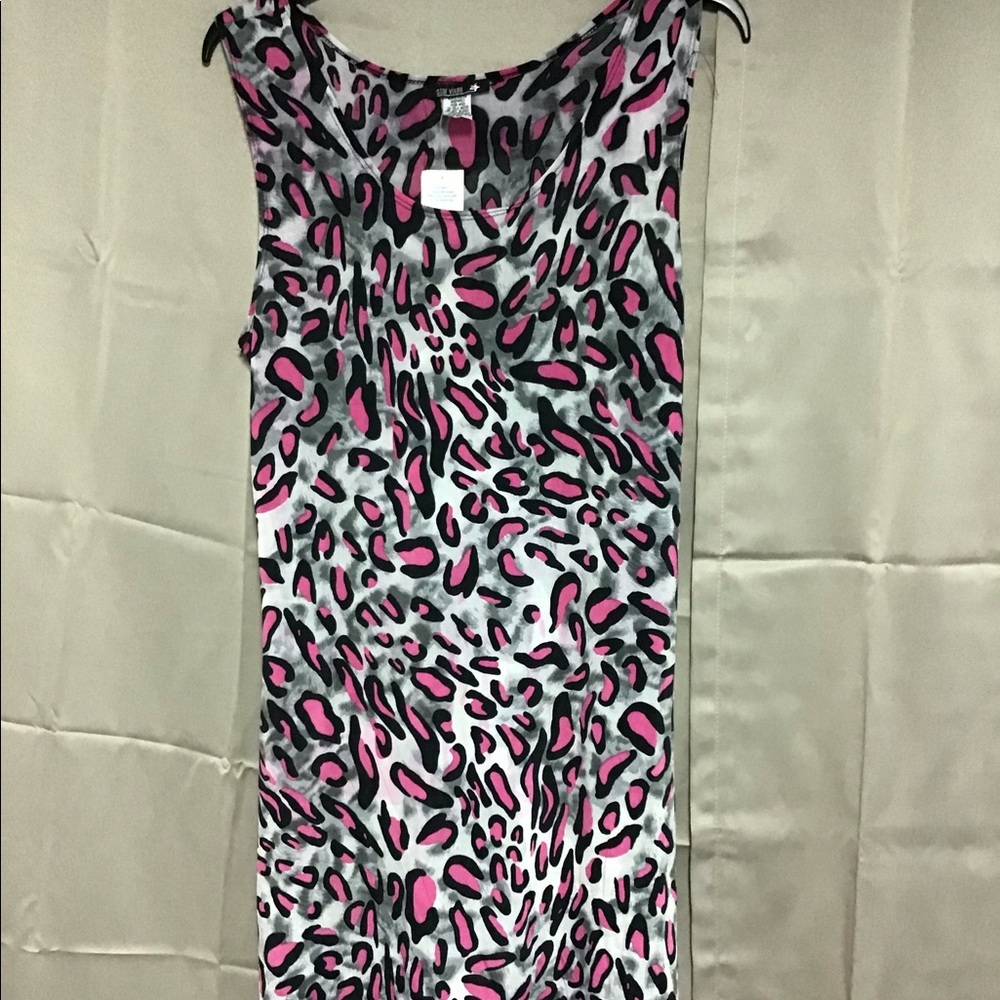 Pink, gray dress NWT 3x
